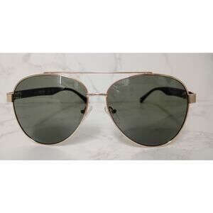 Kenneth Cole Reaction Unisex Gold Metal Aviator Sunglasses - NEW